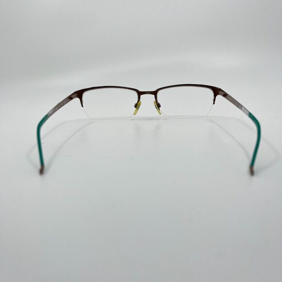 Cole Haan Eyeglasses Frames Half Rim CH4014 brown 210 53-18 H6559 - Picture 4 of 8